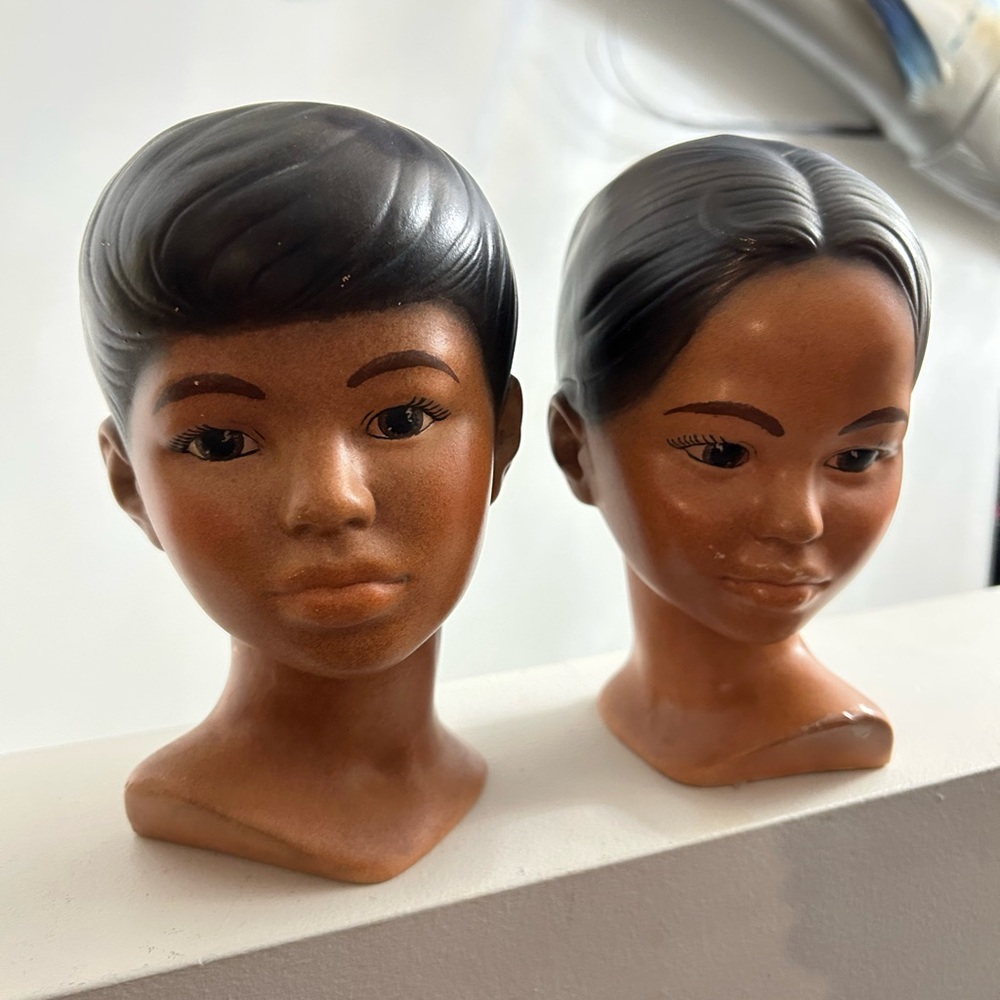 Pair of Ceramic Bust Figurines
